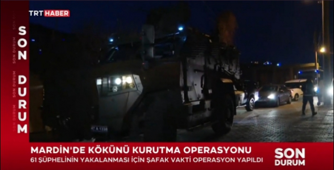 Mardin'in dört ilçesinde kökünü kurutma operasyonu