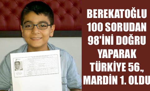 Bursluk sınavında Türkiye 56. Nusaybin'de