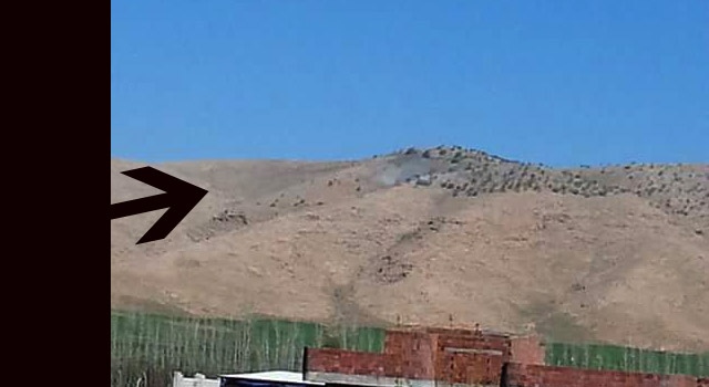 Nusaybin Duruca'daki dağlık alana top atışı