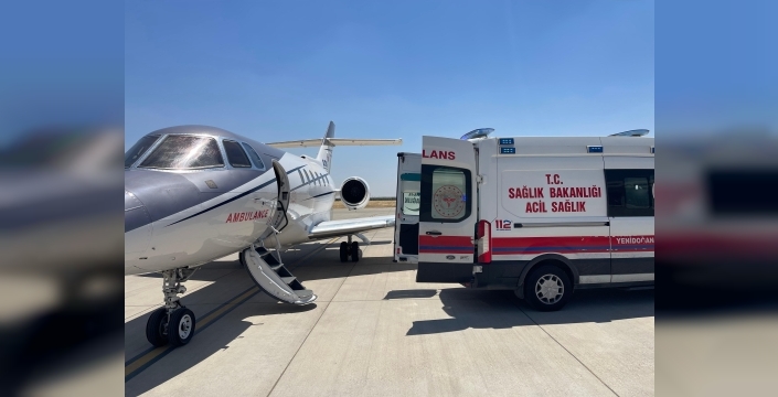 14 günlük Avşin Ajda bebek ambulans uçakla Konya'ya sevk edildi