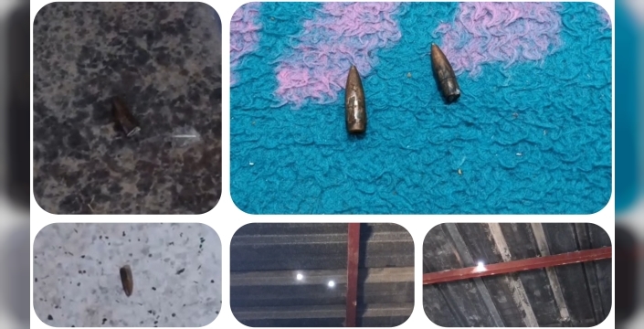Nusaybin'de bir evin çatısına 4 yorgun mermi isabet etti