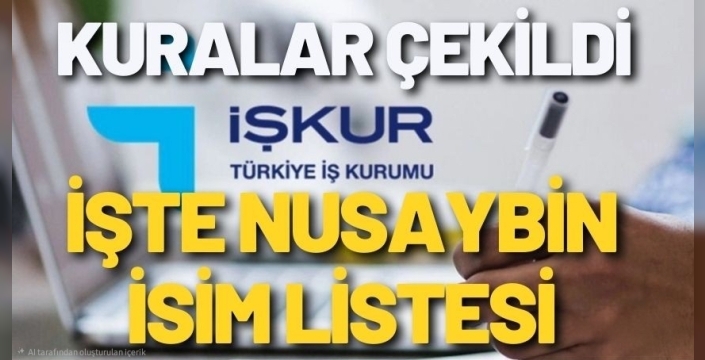 Nusaybin İŞKUR Temizlik Görevlisi Kura Sonuçları