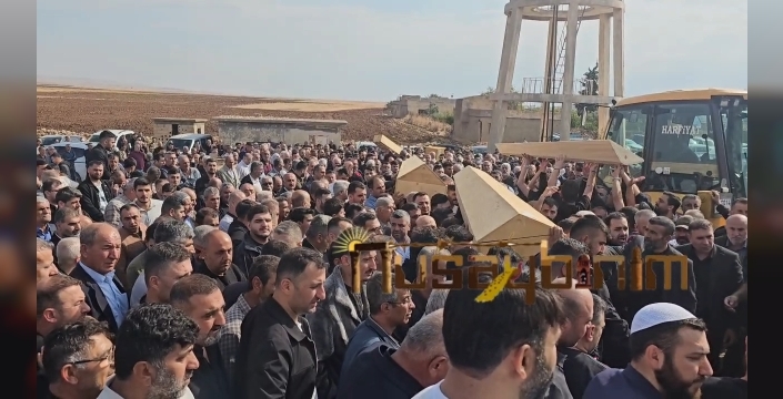 Nusaybin’de kazada ölen 6 kişi yan yana toprağa verildi