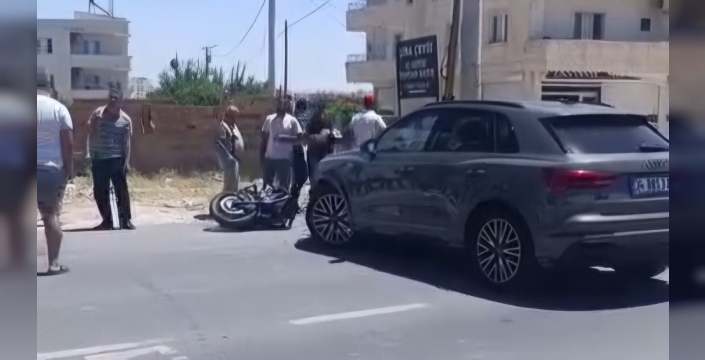 Nusaybin'de Otomobil ile Motosiklet Çarpıştı: 1 Kişi Hafif Yaralandı