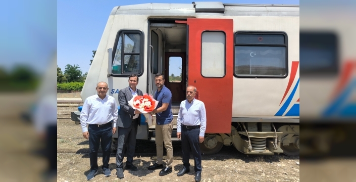 Yolcu treniyle Nusaybin'e gelen TCDD Taşımacılık yönetiminden Ticaret Borsası'na ziyaret